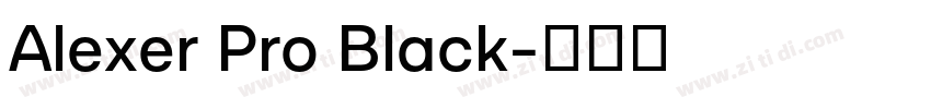 Alexer Pro Black字体转换 Alexer Pro Black字体转换